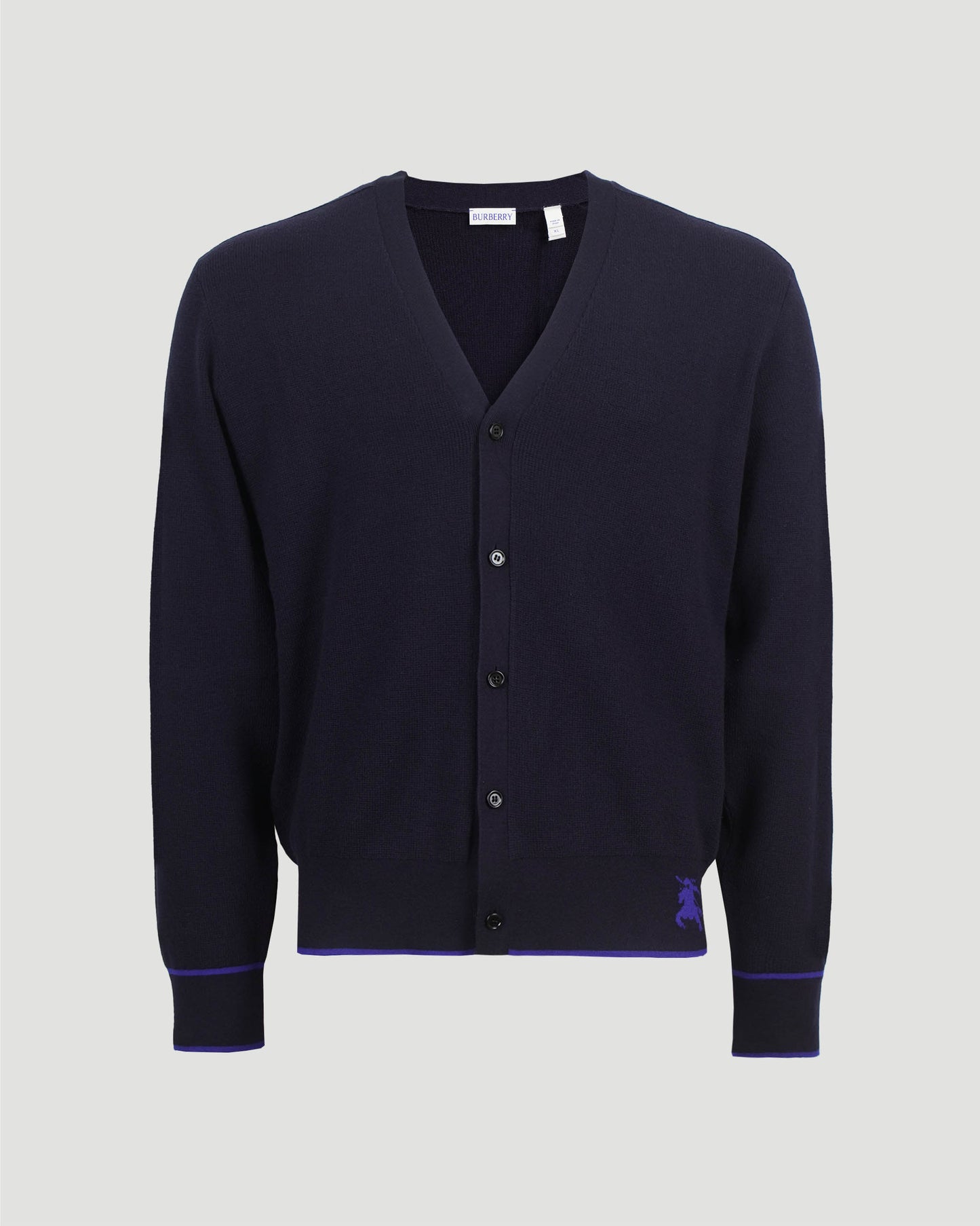 Navy Cardigan in Wool