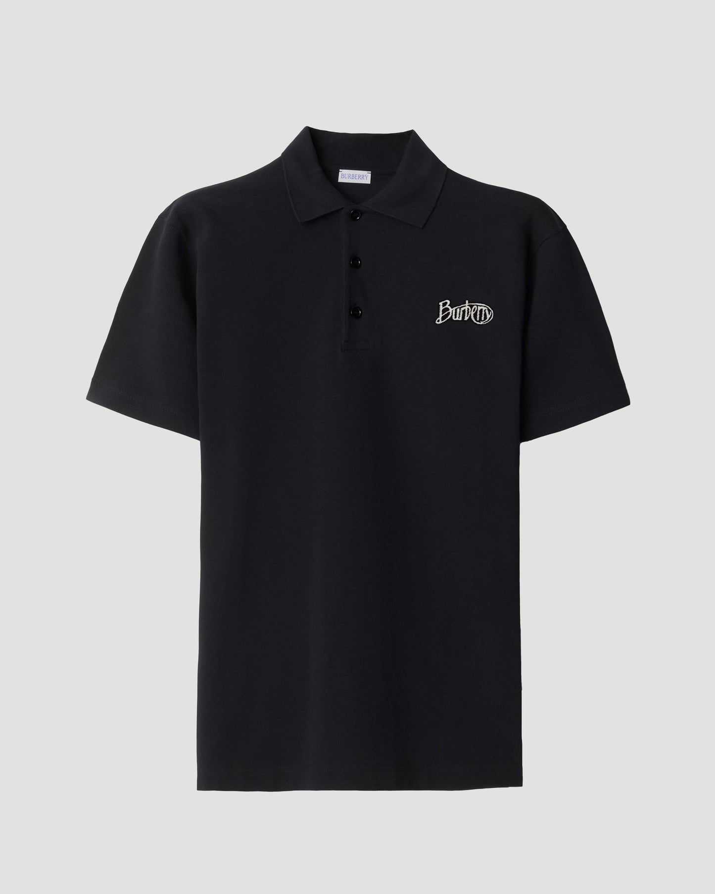 Cotton Polo Shirt in Coal