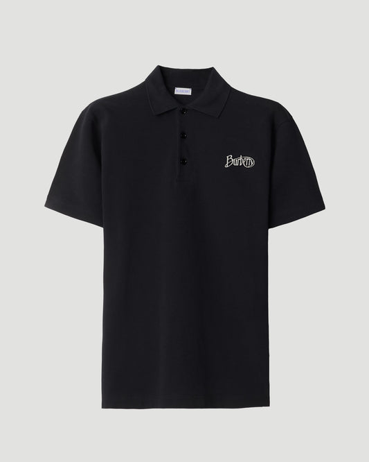 Cotton Polo Shirt in Coal