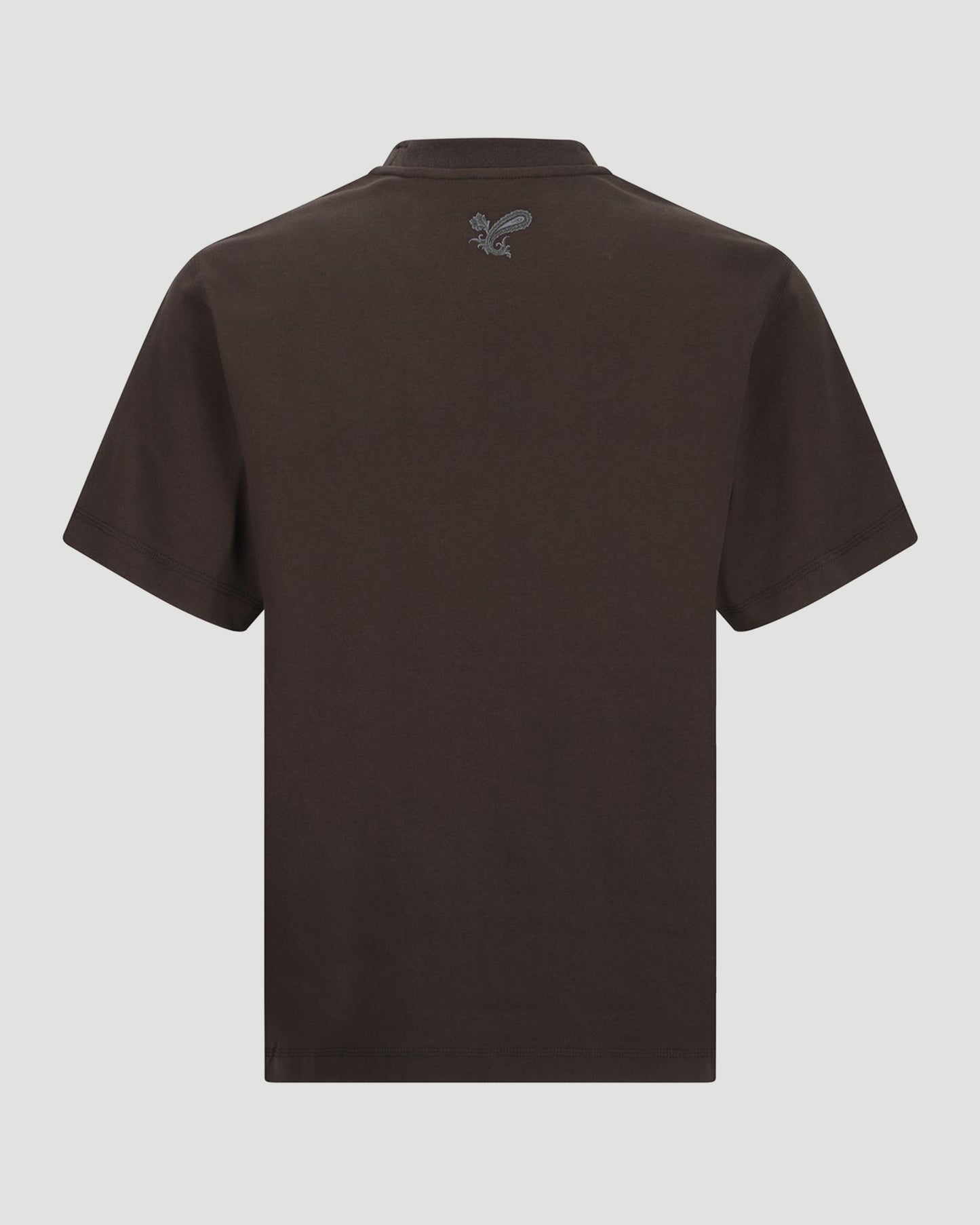 Burberry Paisley Logo Cotton T-shirt in Shadow in Brown — product photo 2