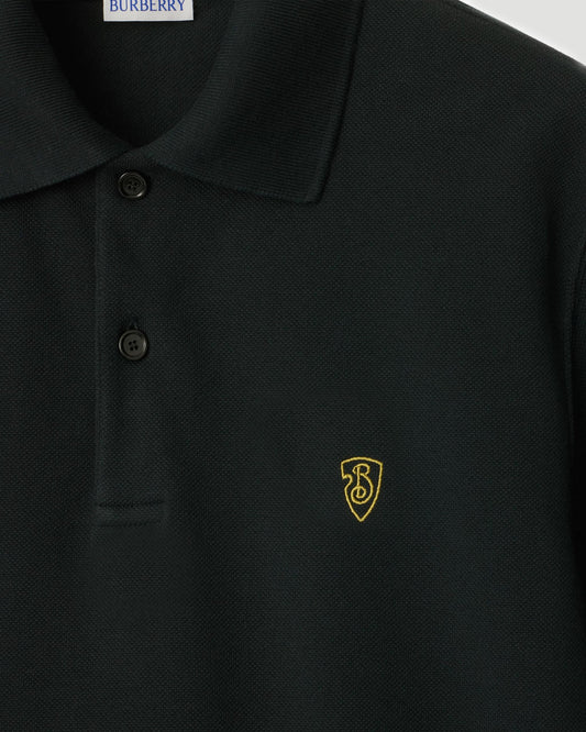 B-Shield Logo Polo Shirt in Coal