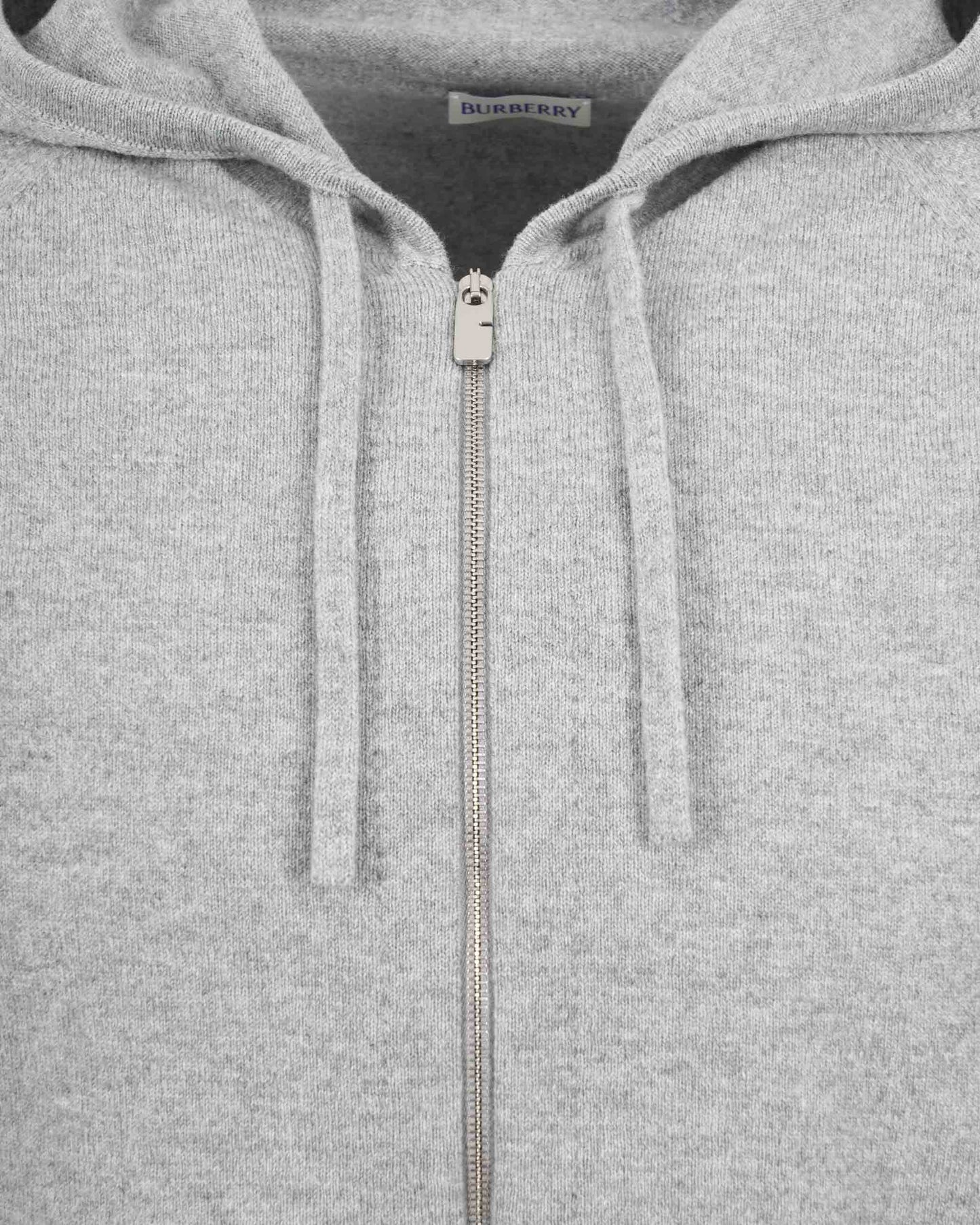 Cashmere Blend Zip Hoodie in Grey