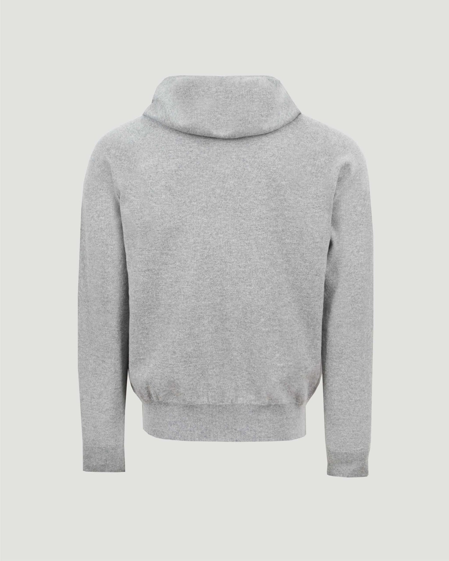 Cashmere Blend Zip Hoodie in Grey