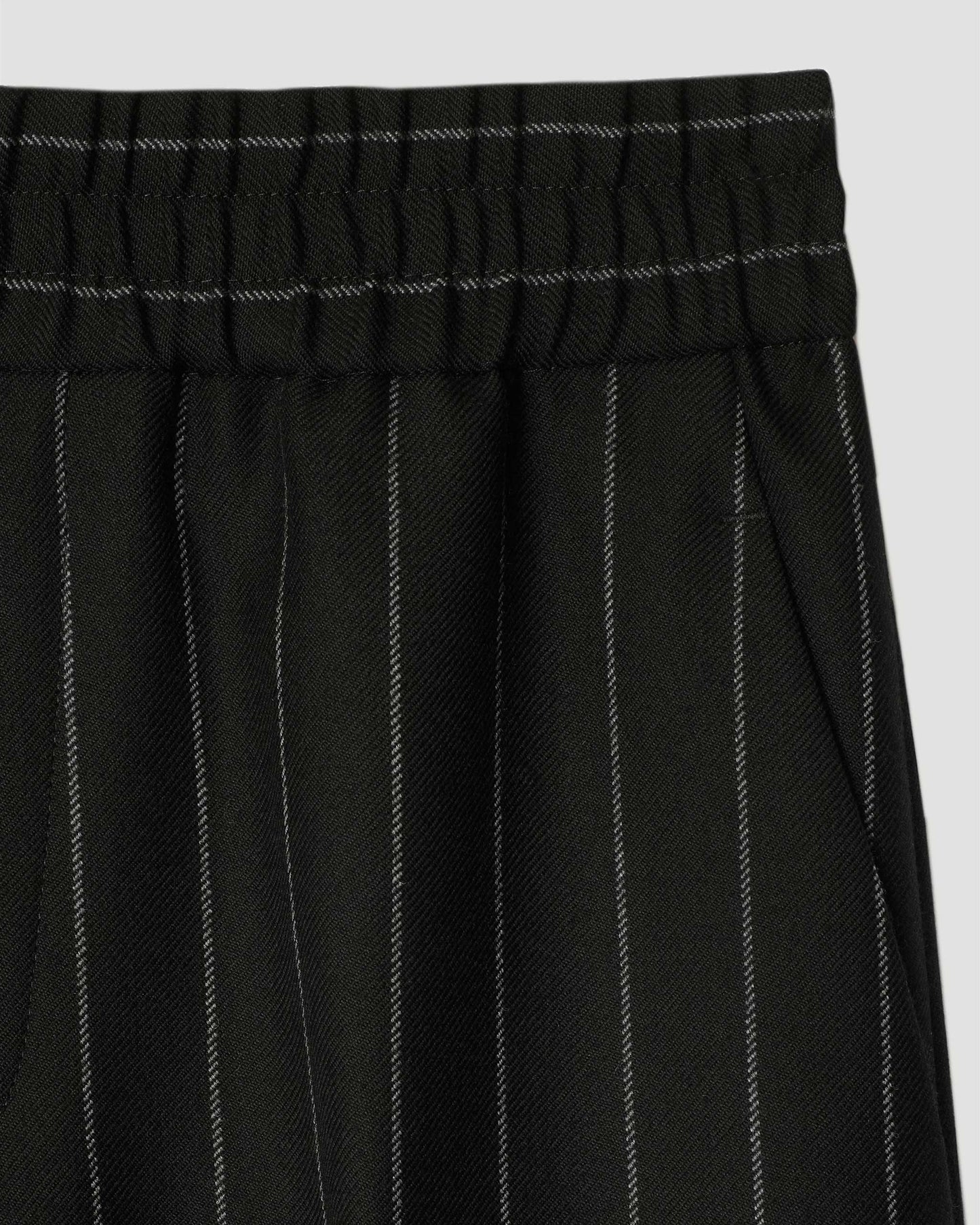 Pinstriped Wool Tailored Trousers
