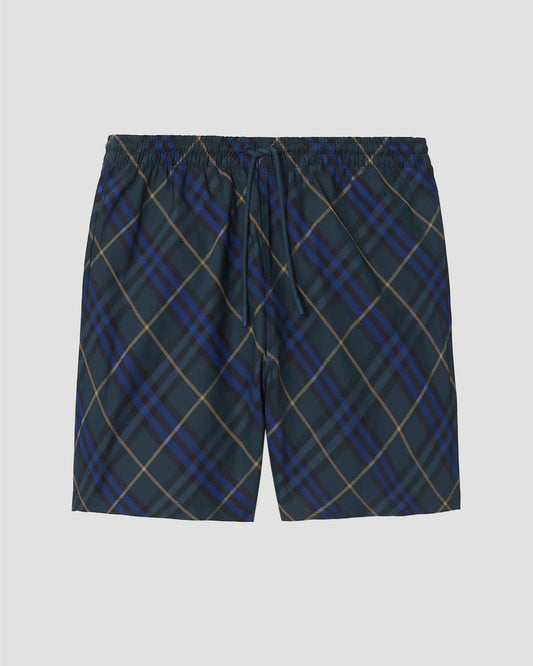 Check Swim Shorts in Midnight