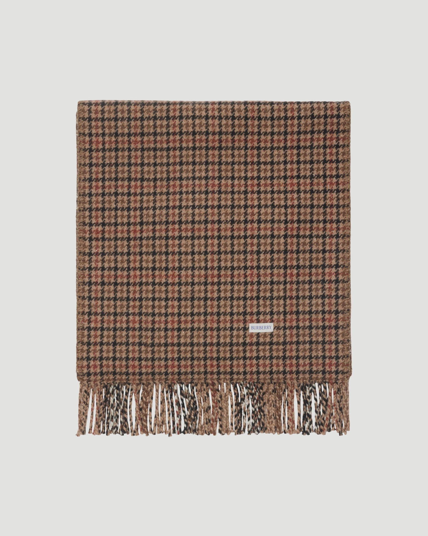 Reversible Check Cashmere Wool Scarf