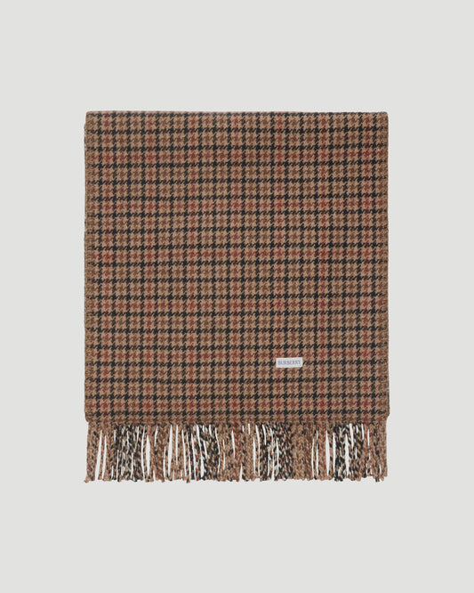 Reversible Check Cashmere Wool Scarf