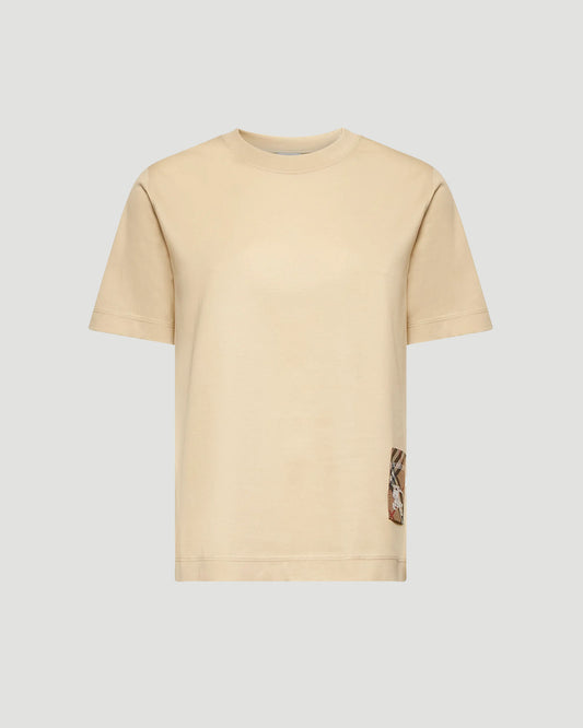 Check Label Cotton T-shirt