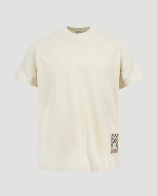 Check-Logo Patch Cotton T-Shirt in Nutmeg