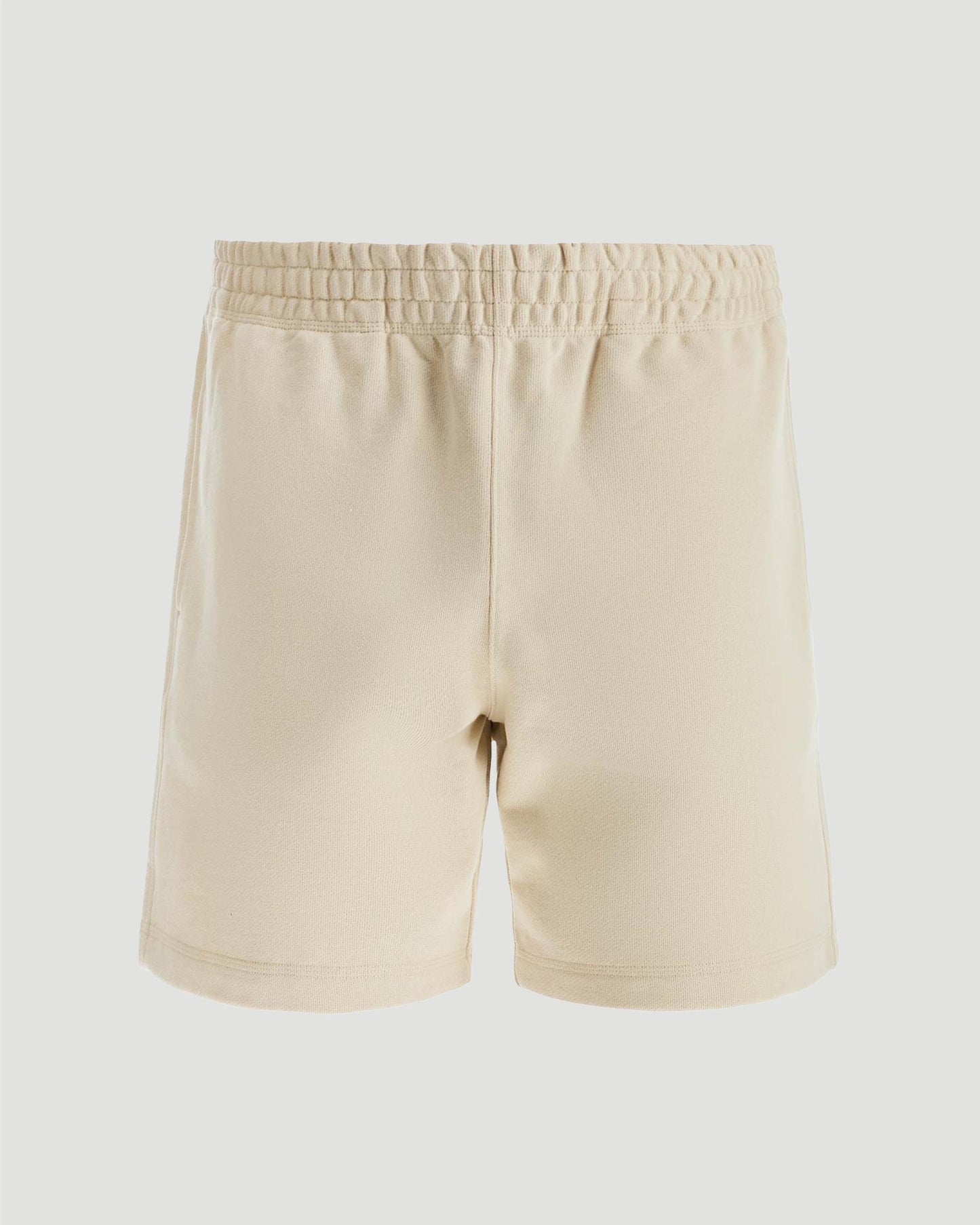 Check Label Cotton Shorts in Nutmeg