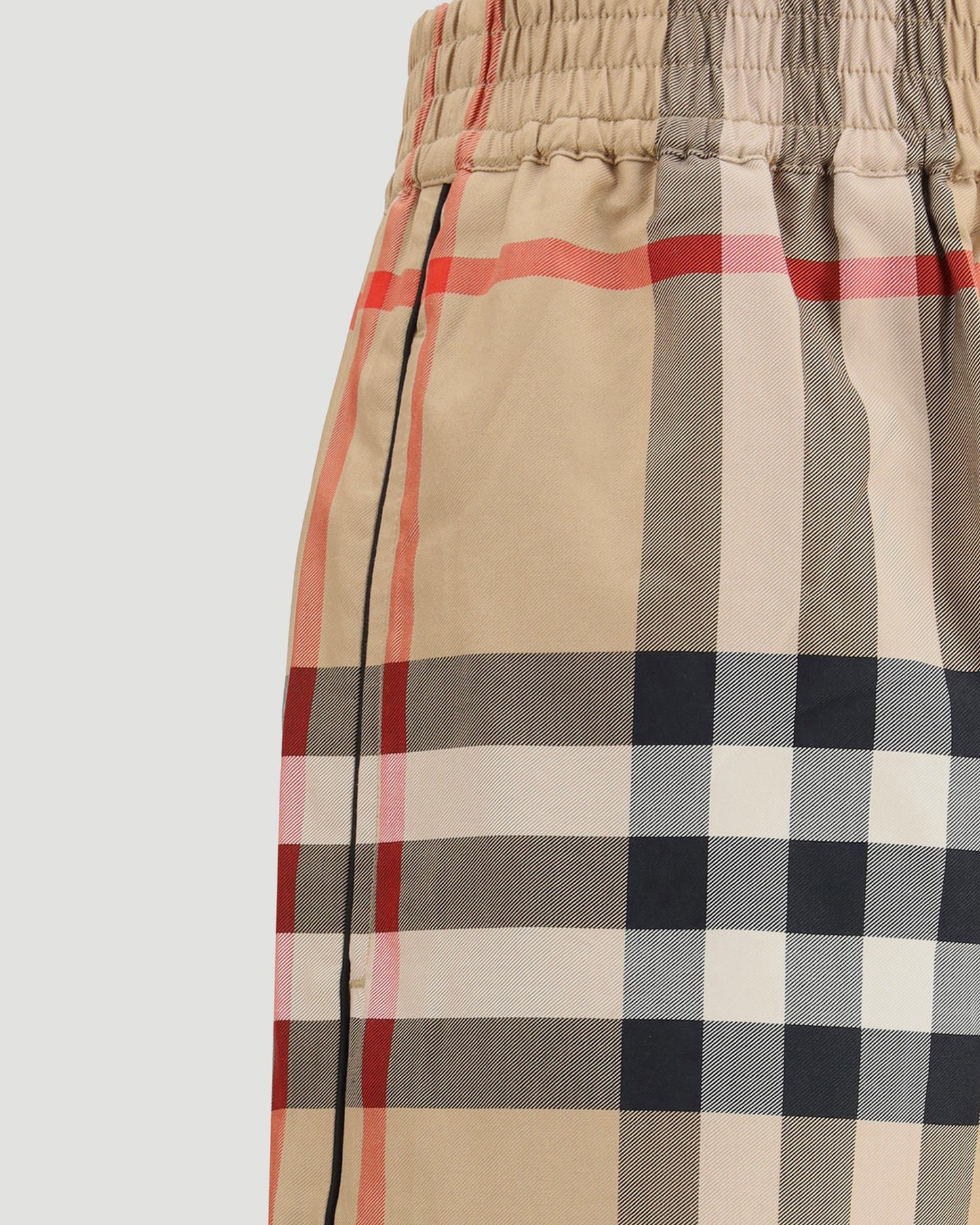 Vintage Check Cotton Trousers