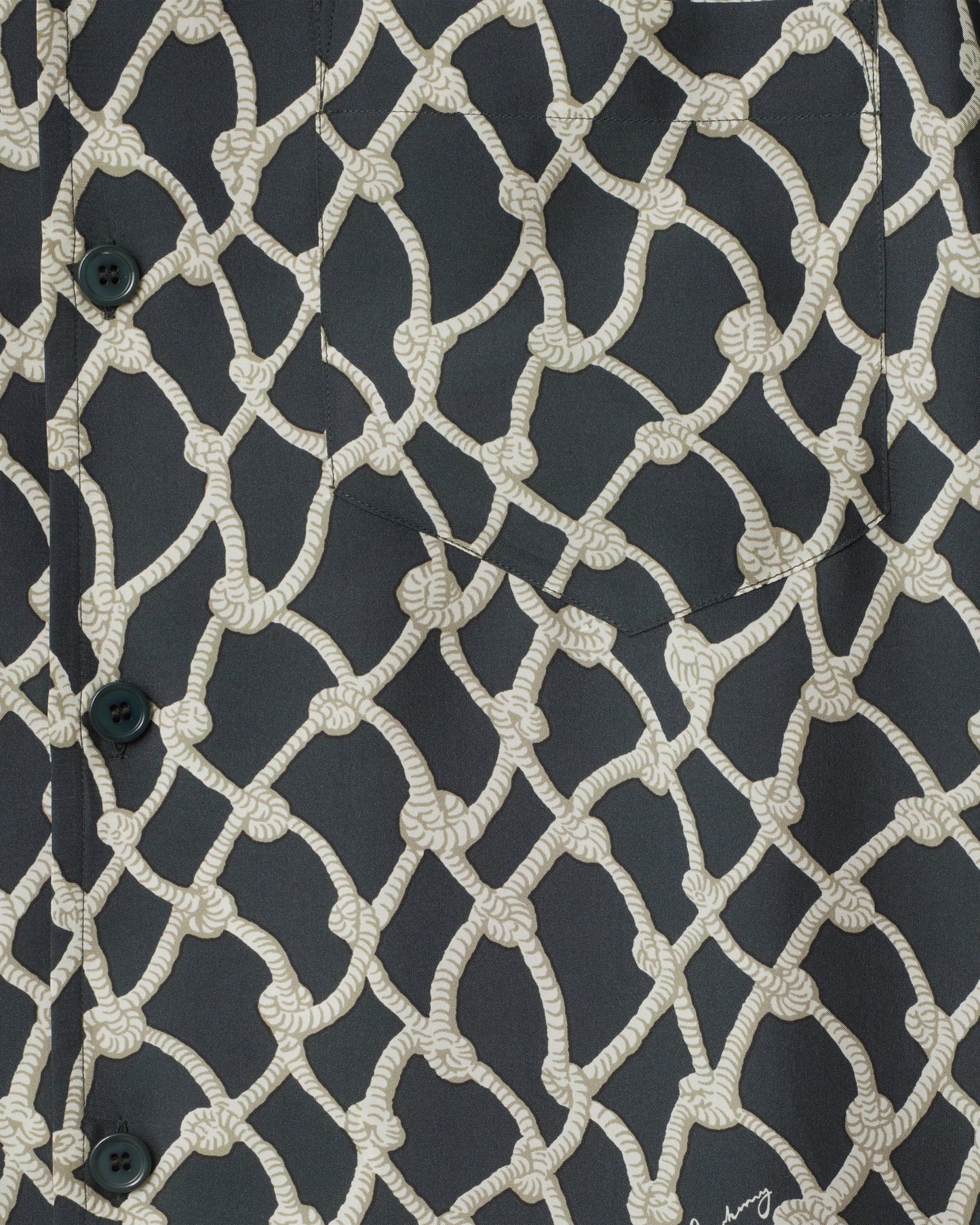 Relaxed Fit Knot Silk Shirt in Magnet