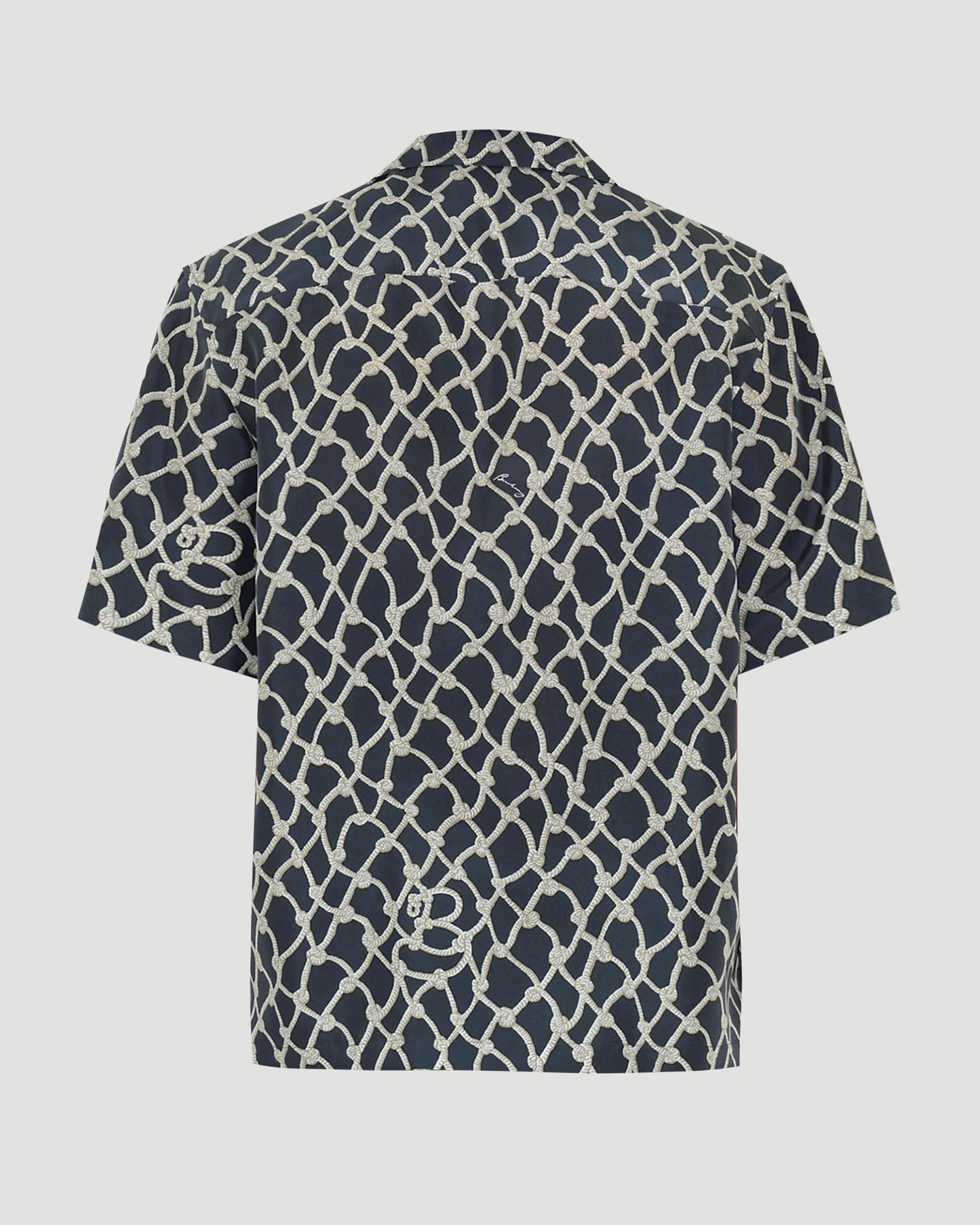 Relaxed Fit Knot Silk Shirt in Magnet