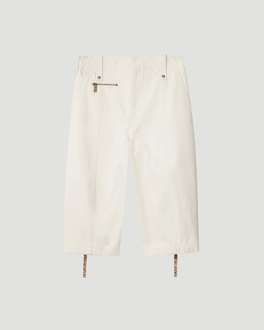 Cotton Capri Trousers in Quartz