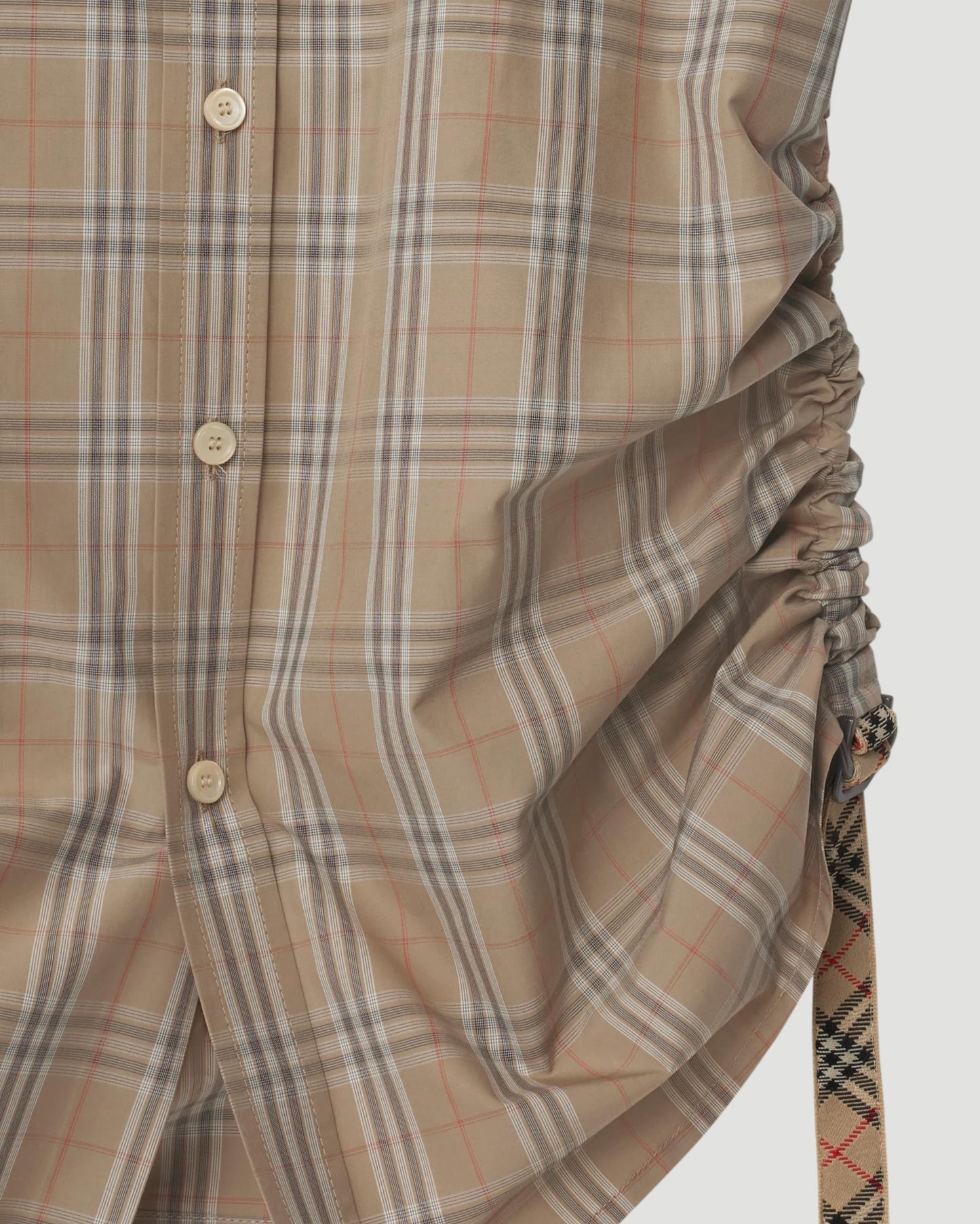 Slim Fit Check Cotton Shirt in Nut