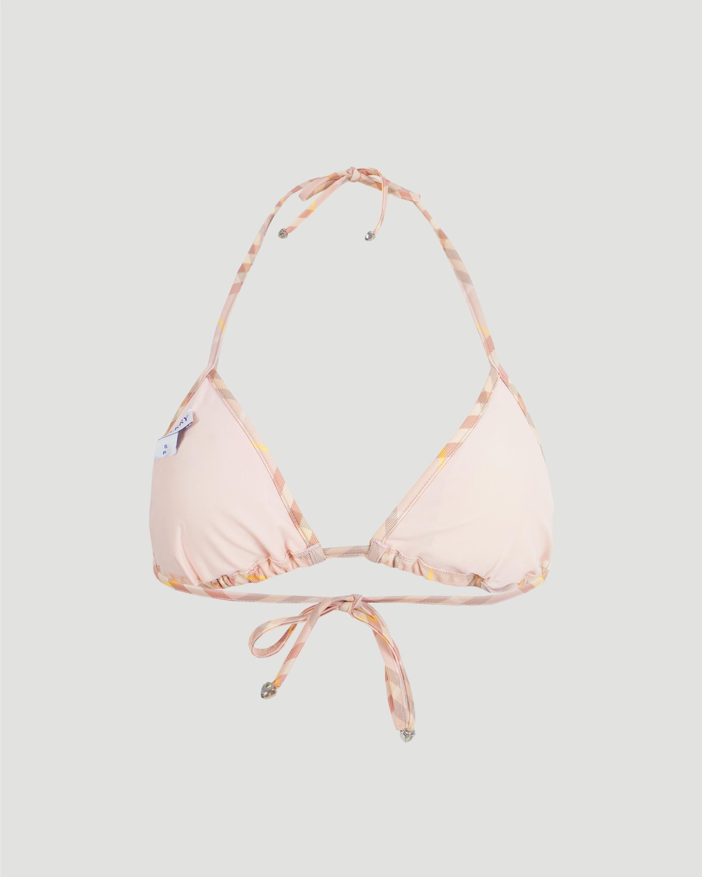Check Bikini Top in Teacup