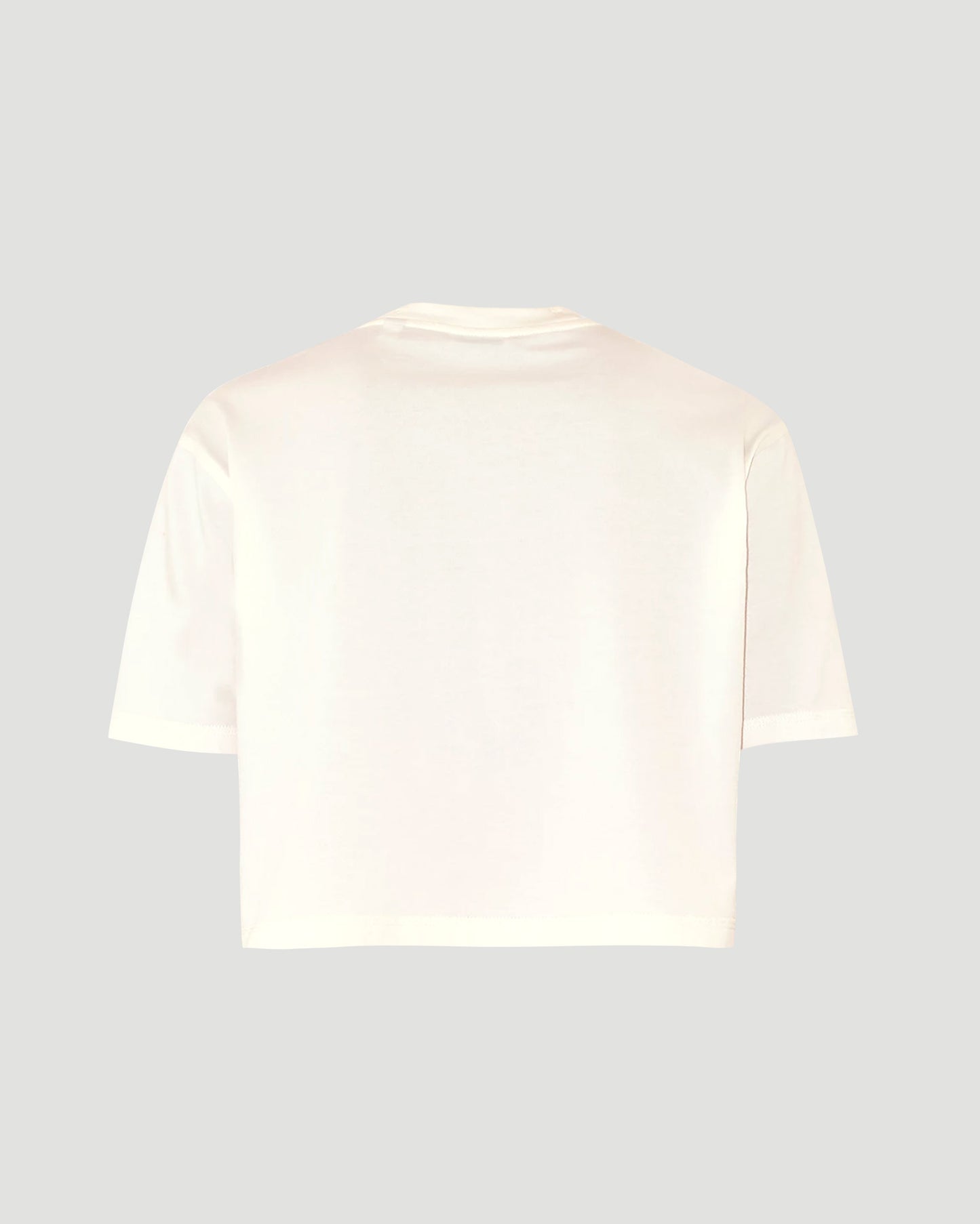 Cropped Cotton T-Shirt in Chalk