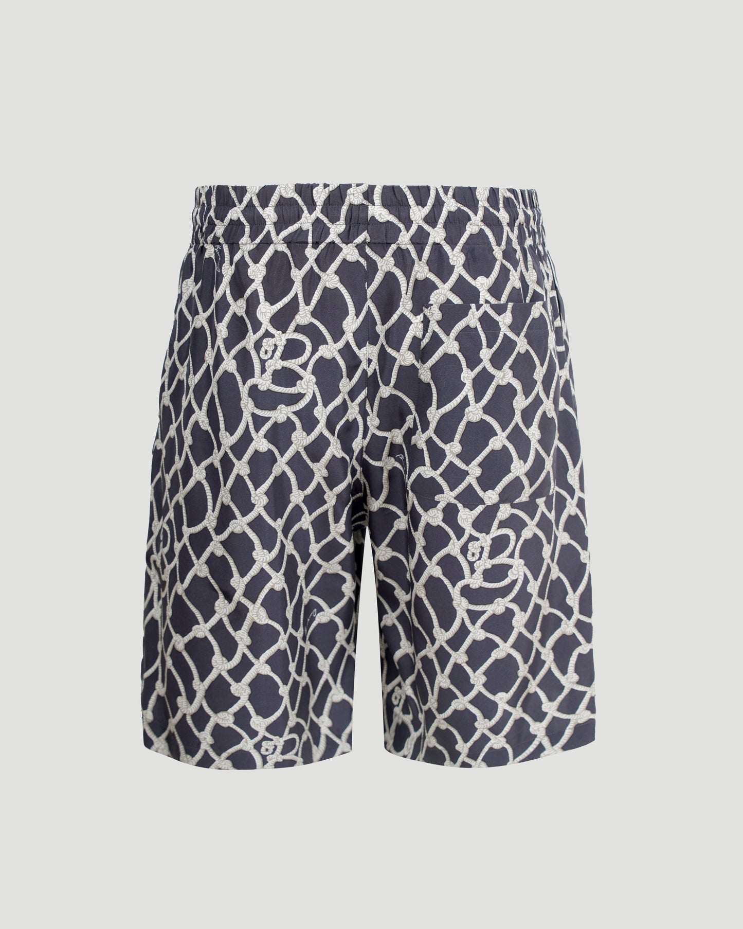 Knot Silk Shorts in Magnet