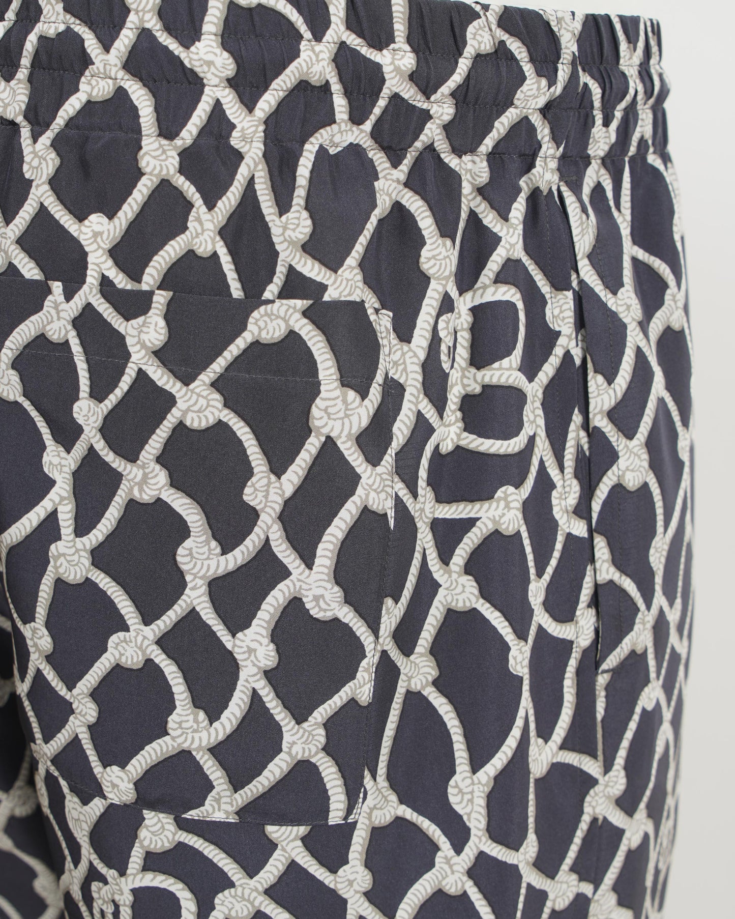 Knot Silk Shorts in Magnet