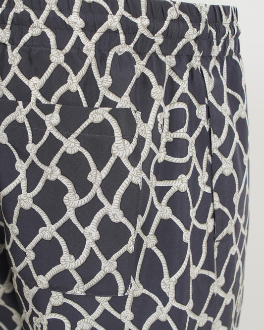 Knot Silk Shorts in Magnet
