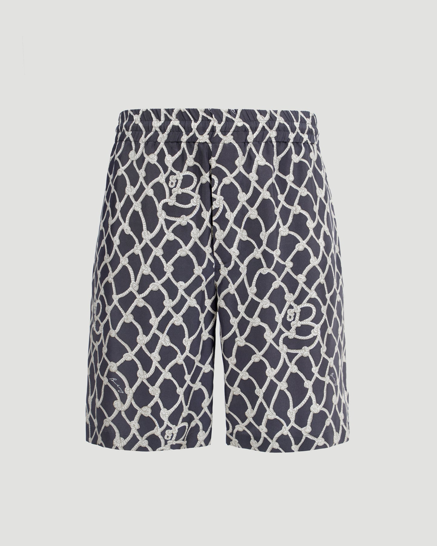 Knot Silk Shorts in Magnet