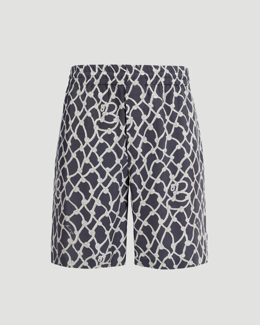 Knot Silk Shorts in Magnet