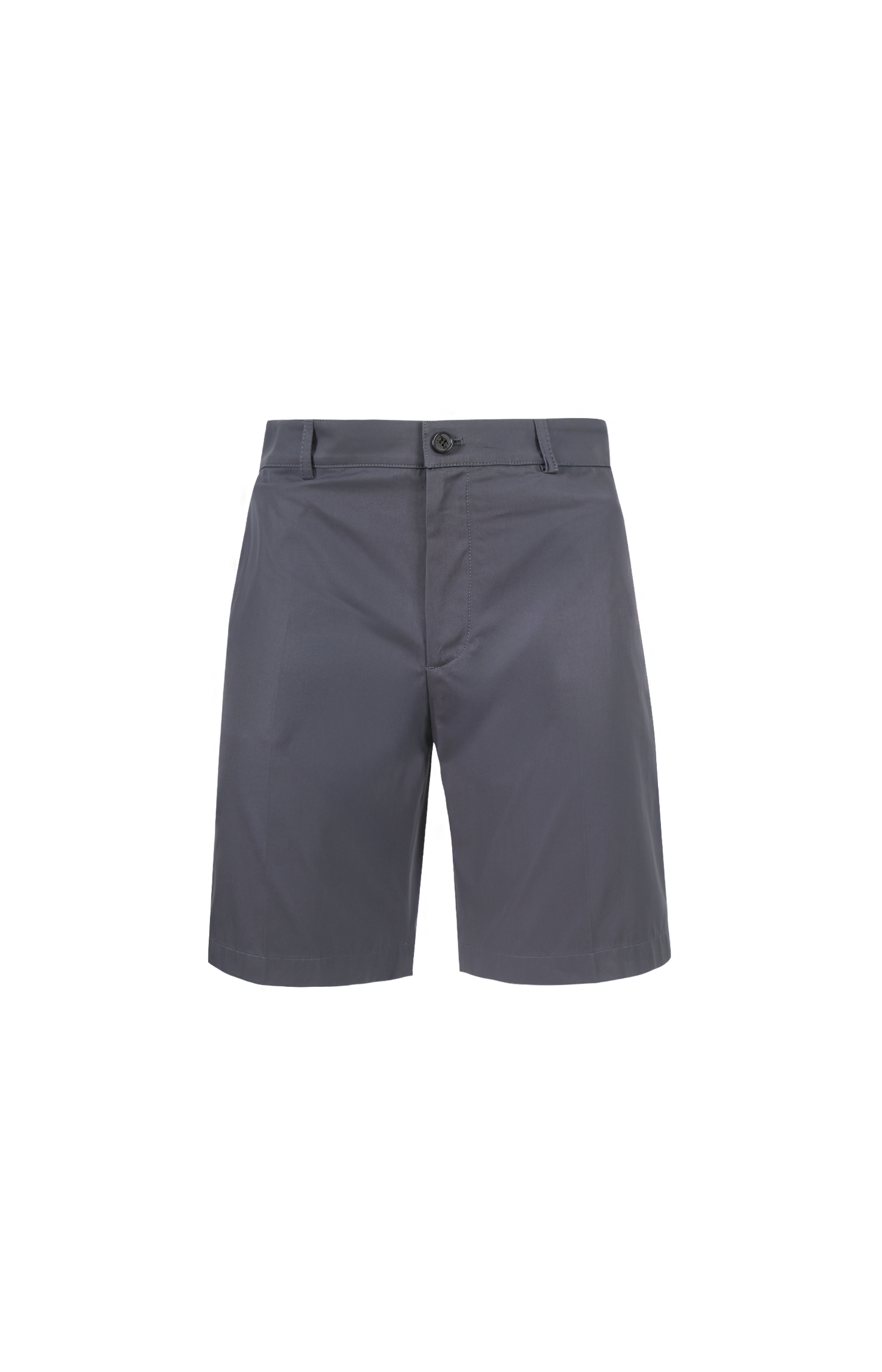 Burberry Cotton Chino Shorts in Magnet in Grey — front view