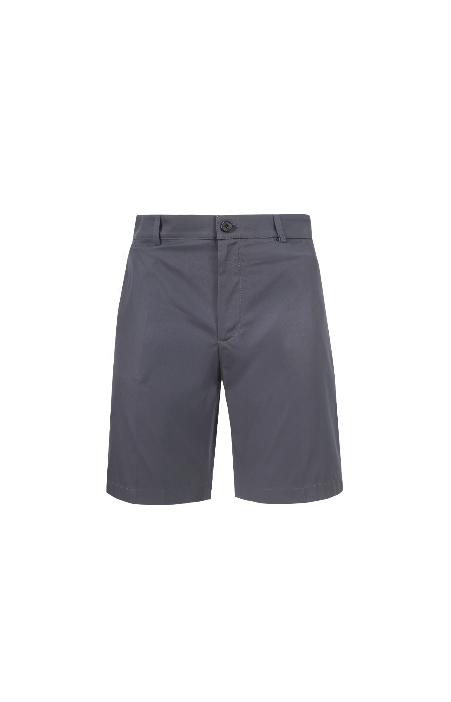 Burberry Cotton Chino Shorts in Magnet in Grey — front view