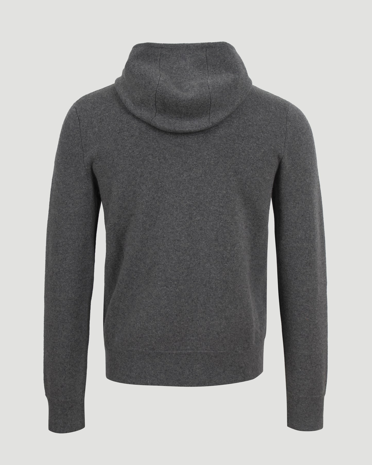 Cashmere Blend Zip Hoodie in Grey