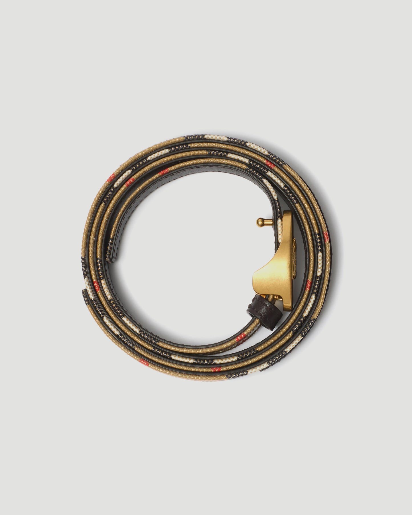 Thin Reversible Check Knight Stamp Belt