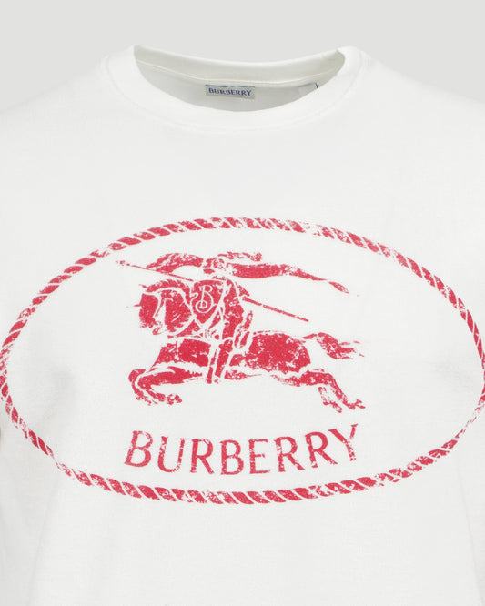 Knight Stamp Towelling T-shirt in Chalk