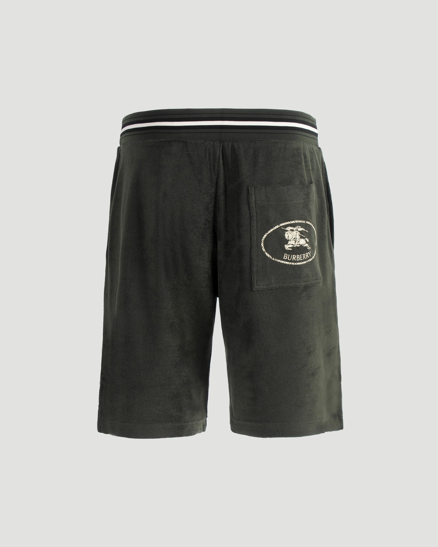 Towelling Shorts in Shale Green