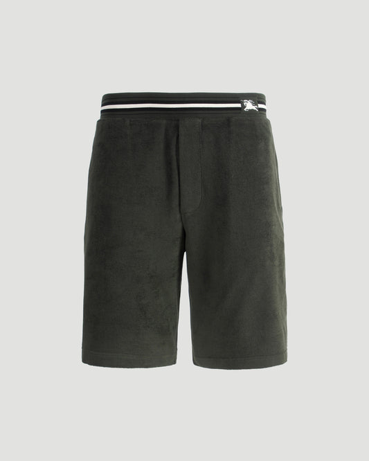 Towelling Shorts in Shale Green