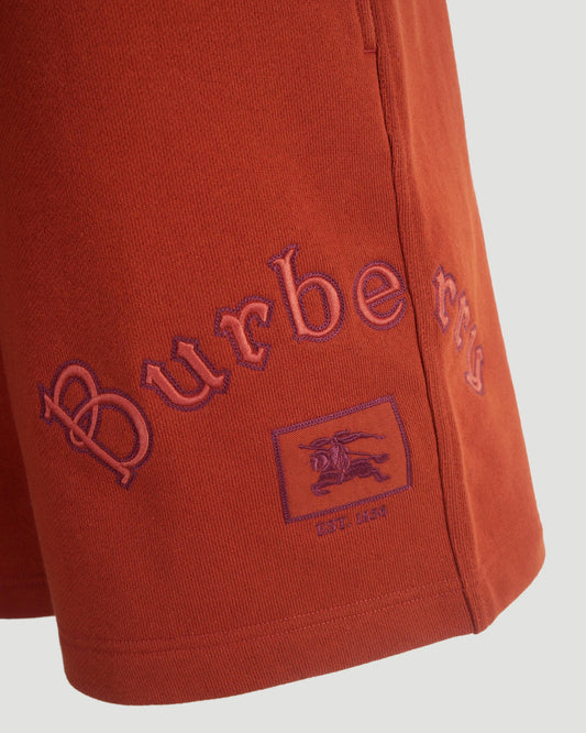 Gothic Logo Cotton Shorts