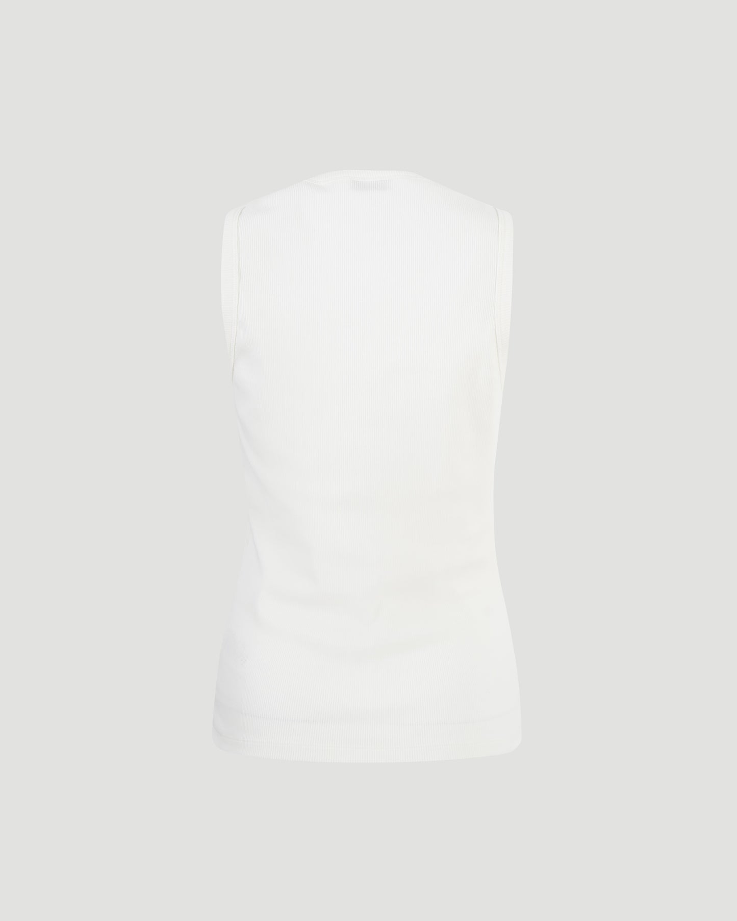 Check Trim Cotton Blend Tank Top
