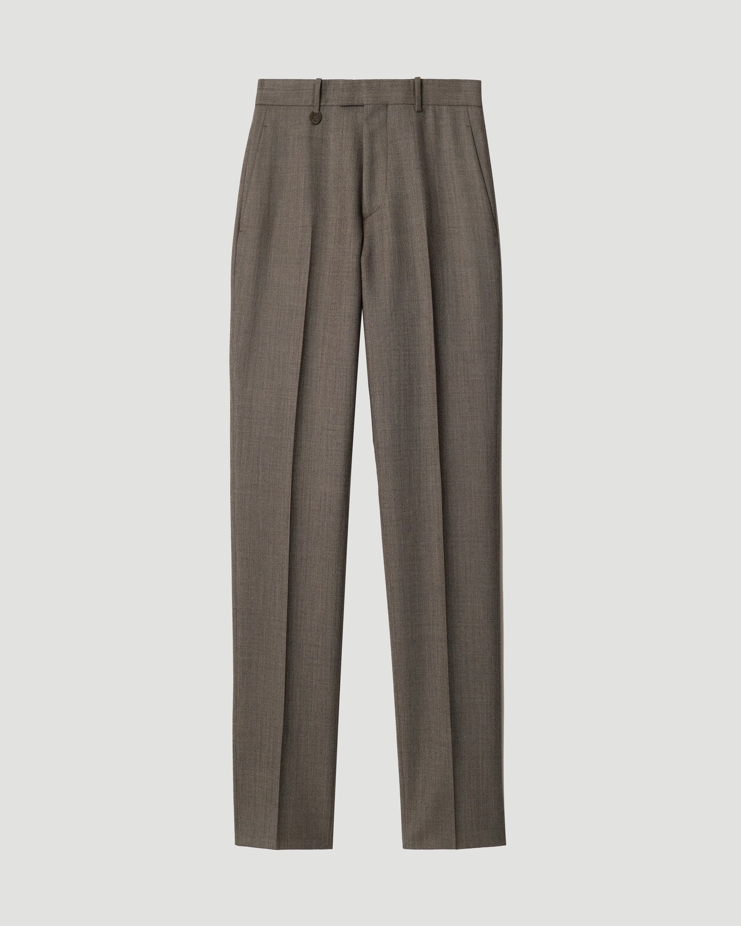 Sharkskin Wool Tailored Trousers