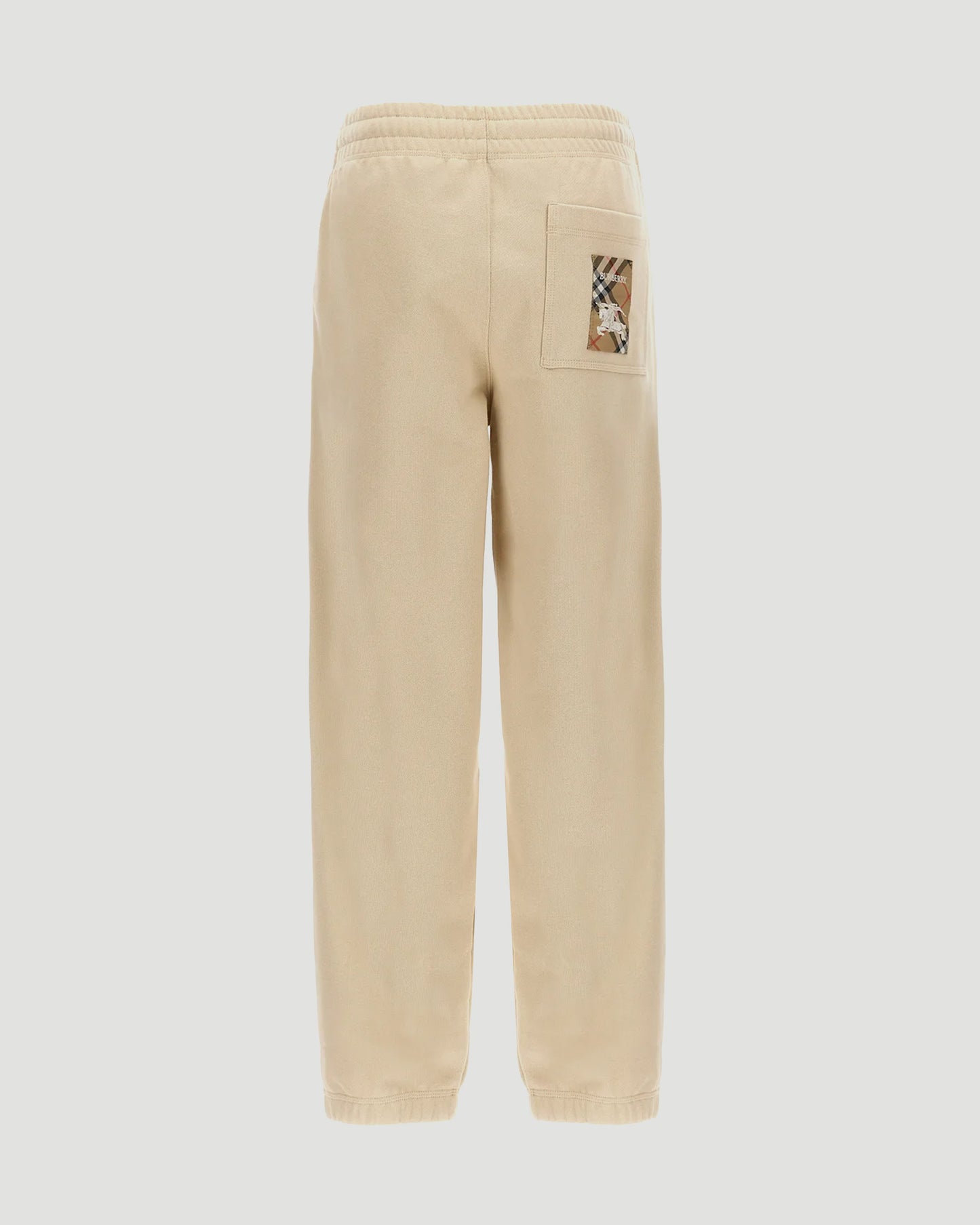 Cotton Track Pants with Logo Patch