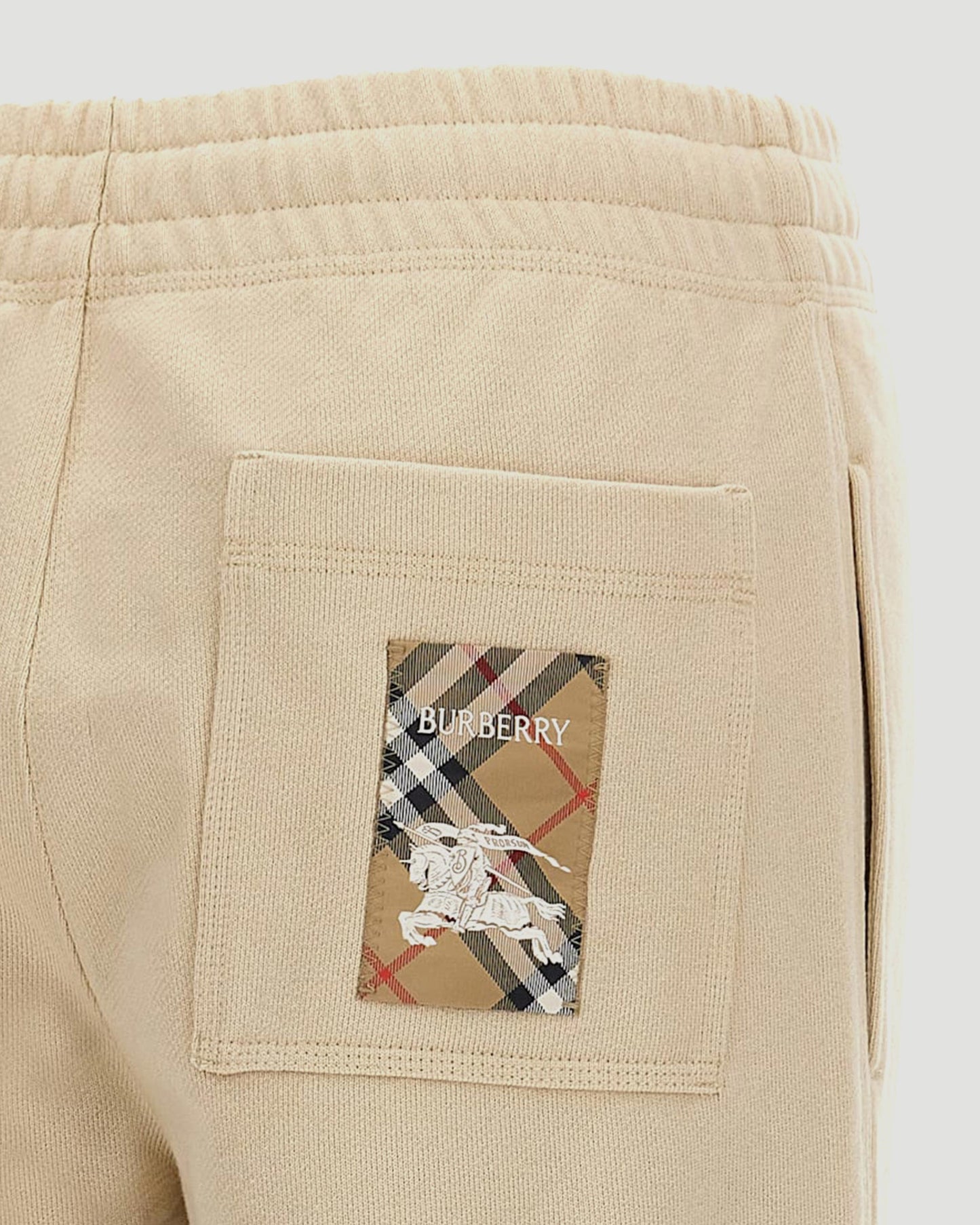 Cotton Track Pants with Logo Patch