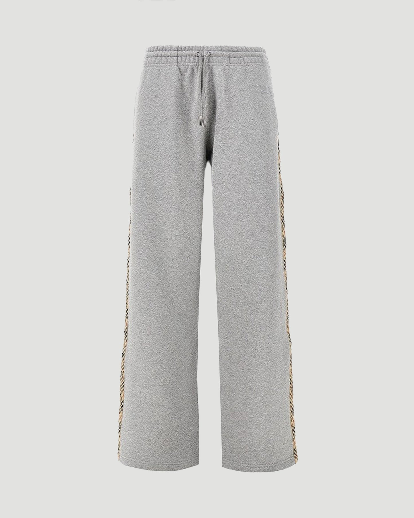 Check Trim Cotton Track Pants