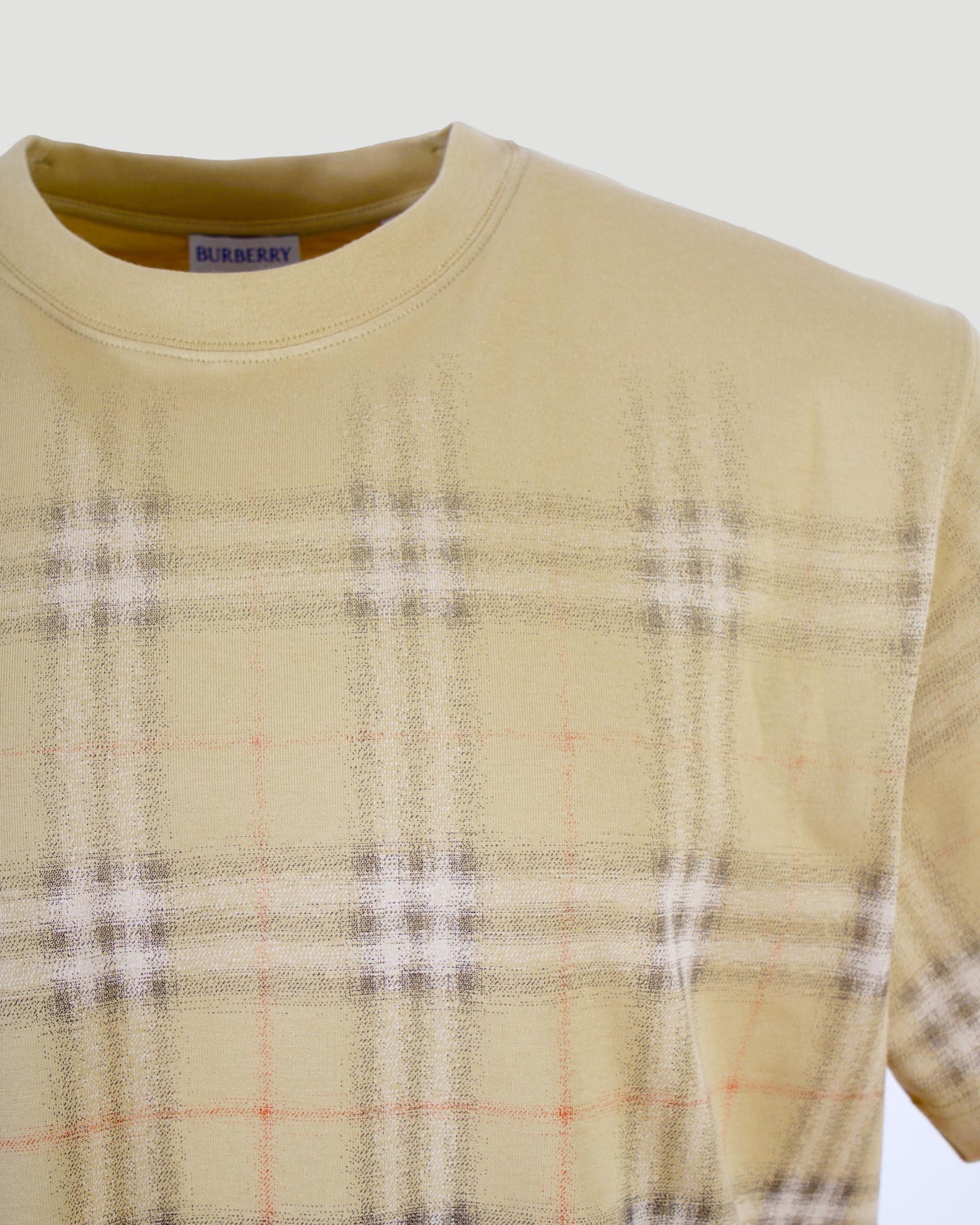 Gradient Check Cotton T-shirt