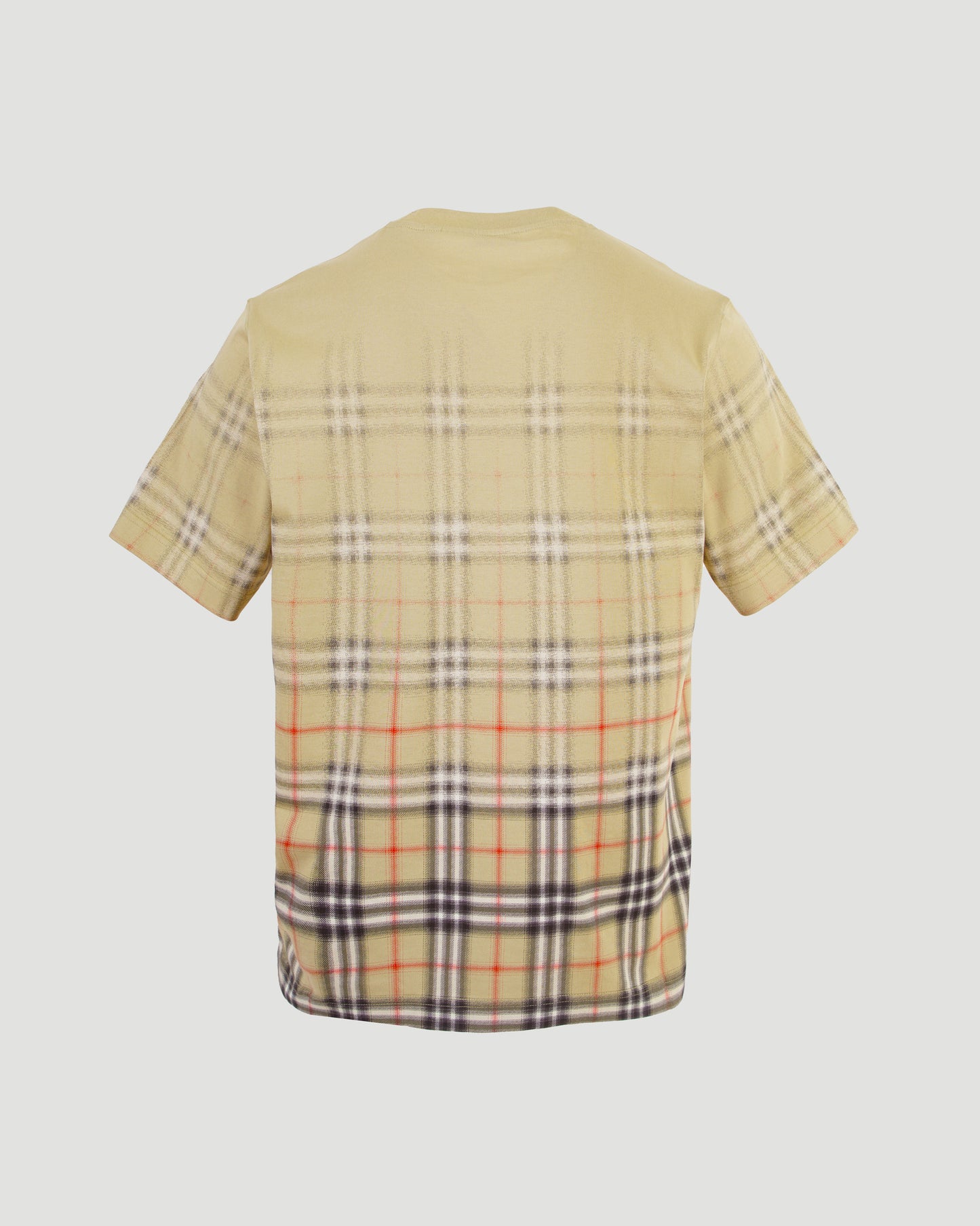 Gradient Check Cotton T-shirt