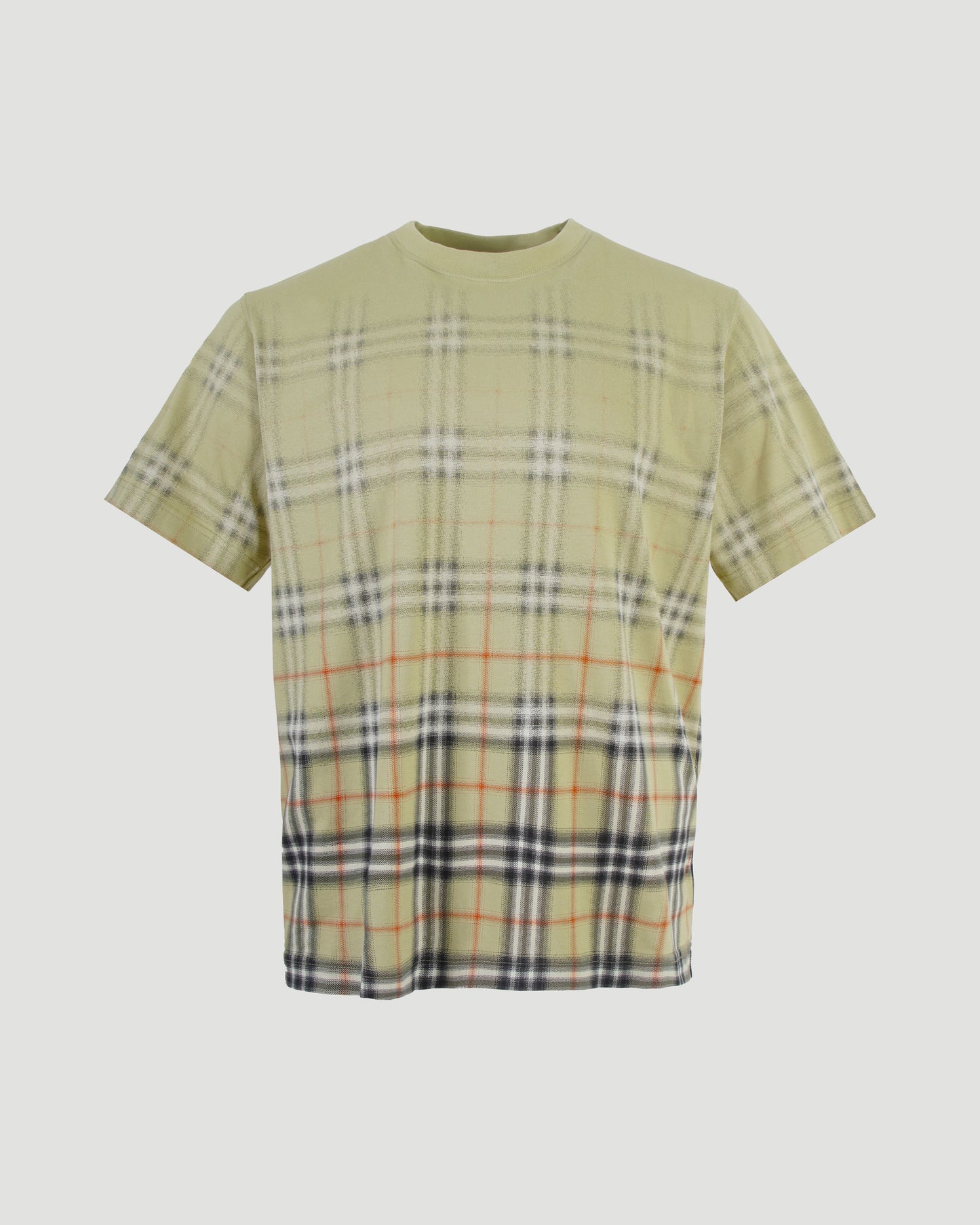 Gradient Check Cotton T-shirt