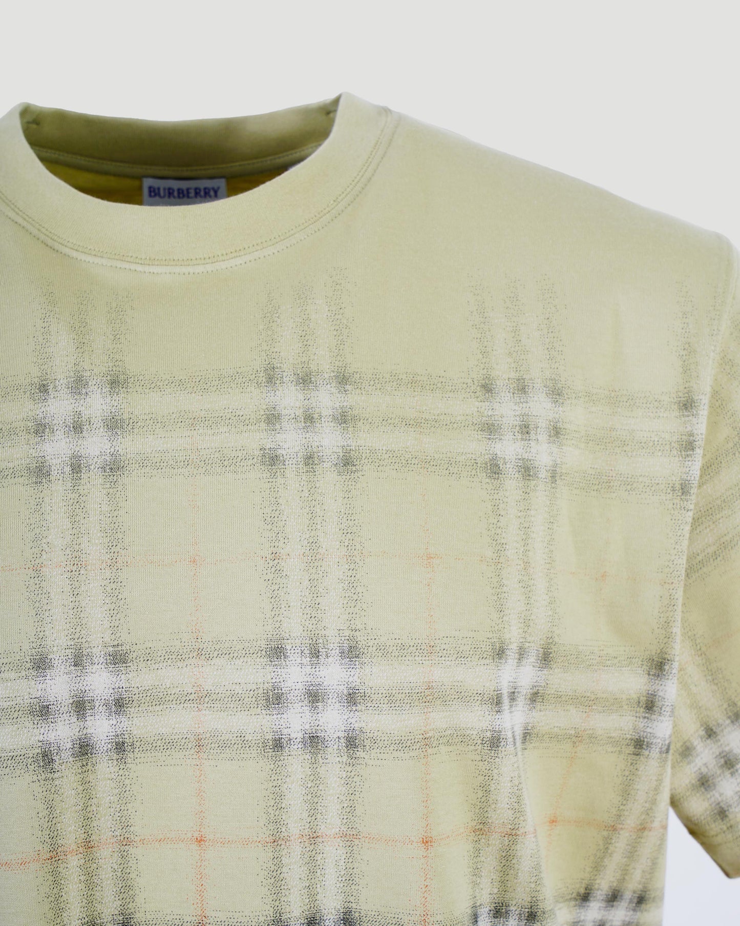 Gradient Check Cotton T-shirt