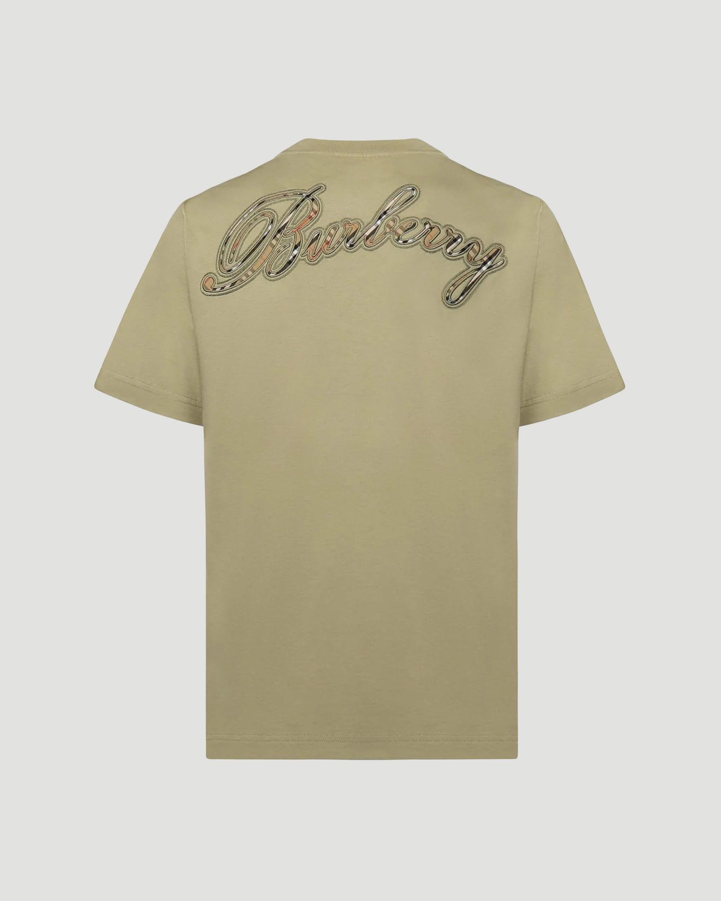 Check Cursive Logo Cotton T-shirt