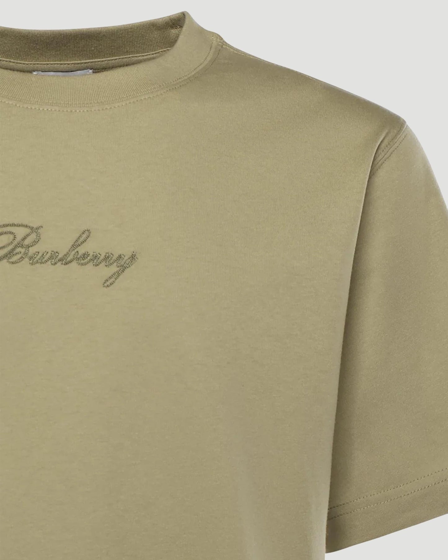 Check Cursive Logo Cotton T-shirt