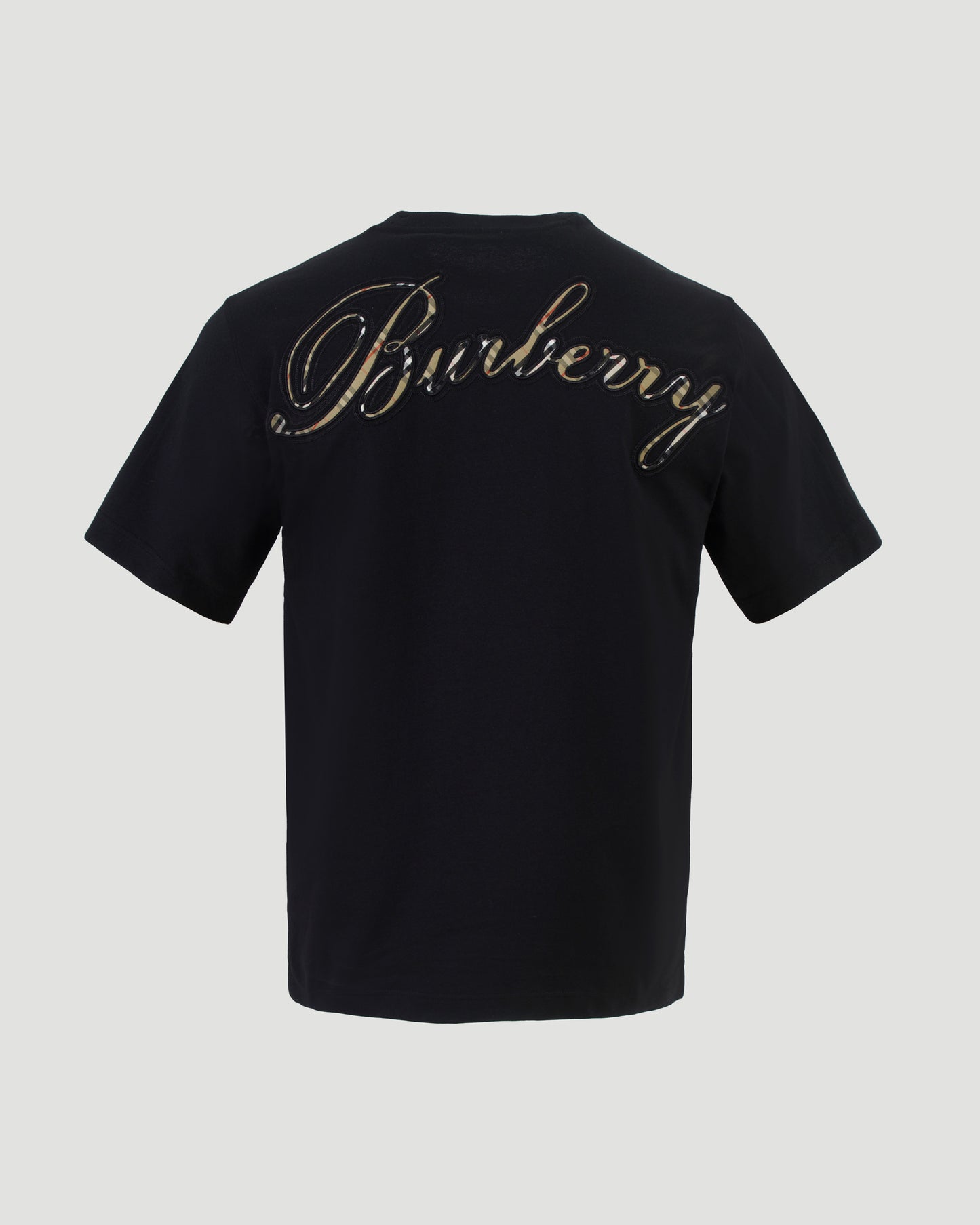 Check Cursive Logo Cotton T-shirt