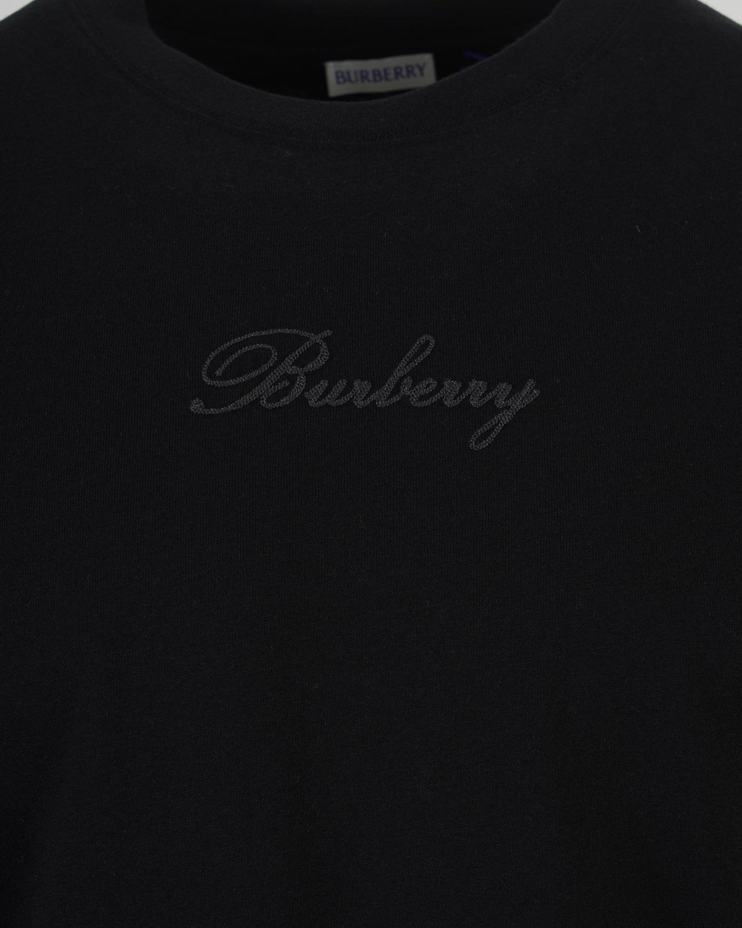 Check Cursive Logo Cotton T-shirt