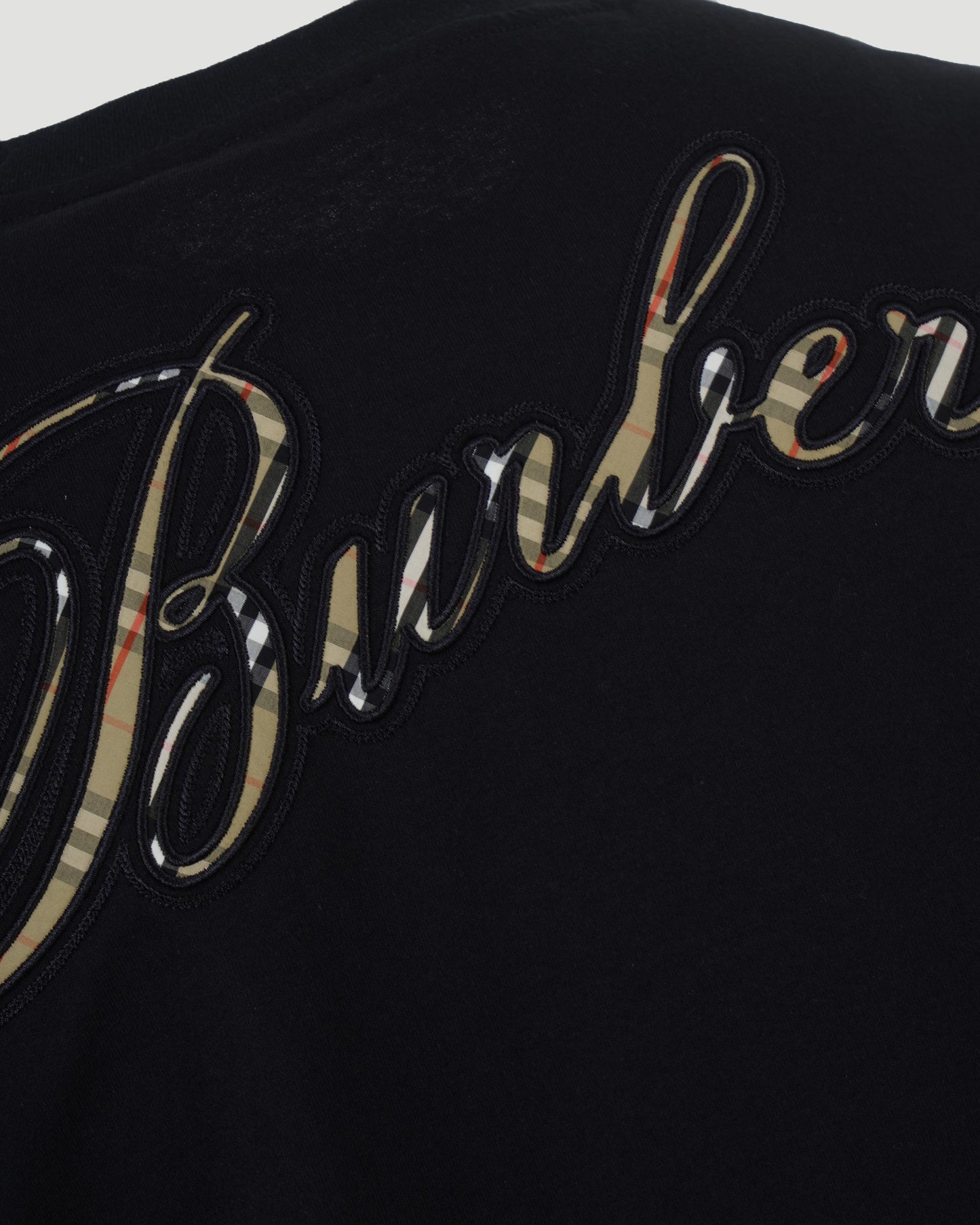 Check Cursive Logo Cotton T-shirt