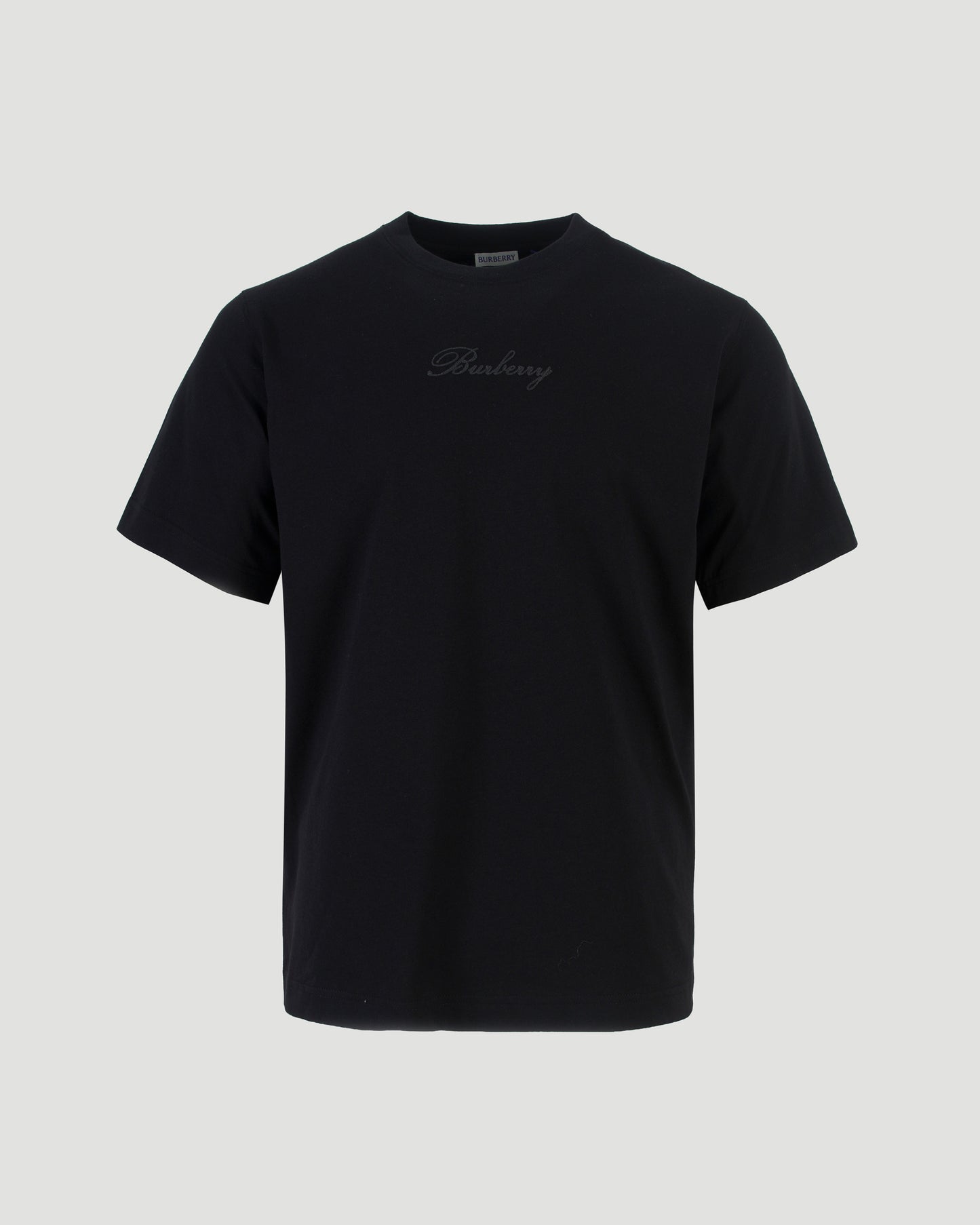 Check Cursive Logo Cotton T-shirt