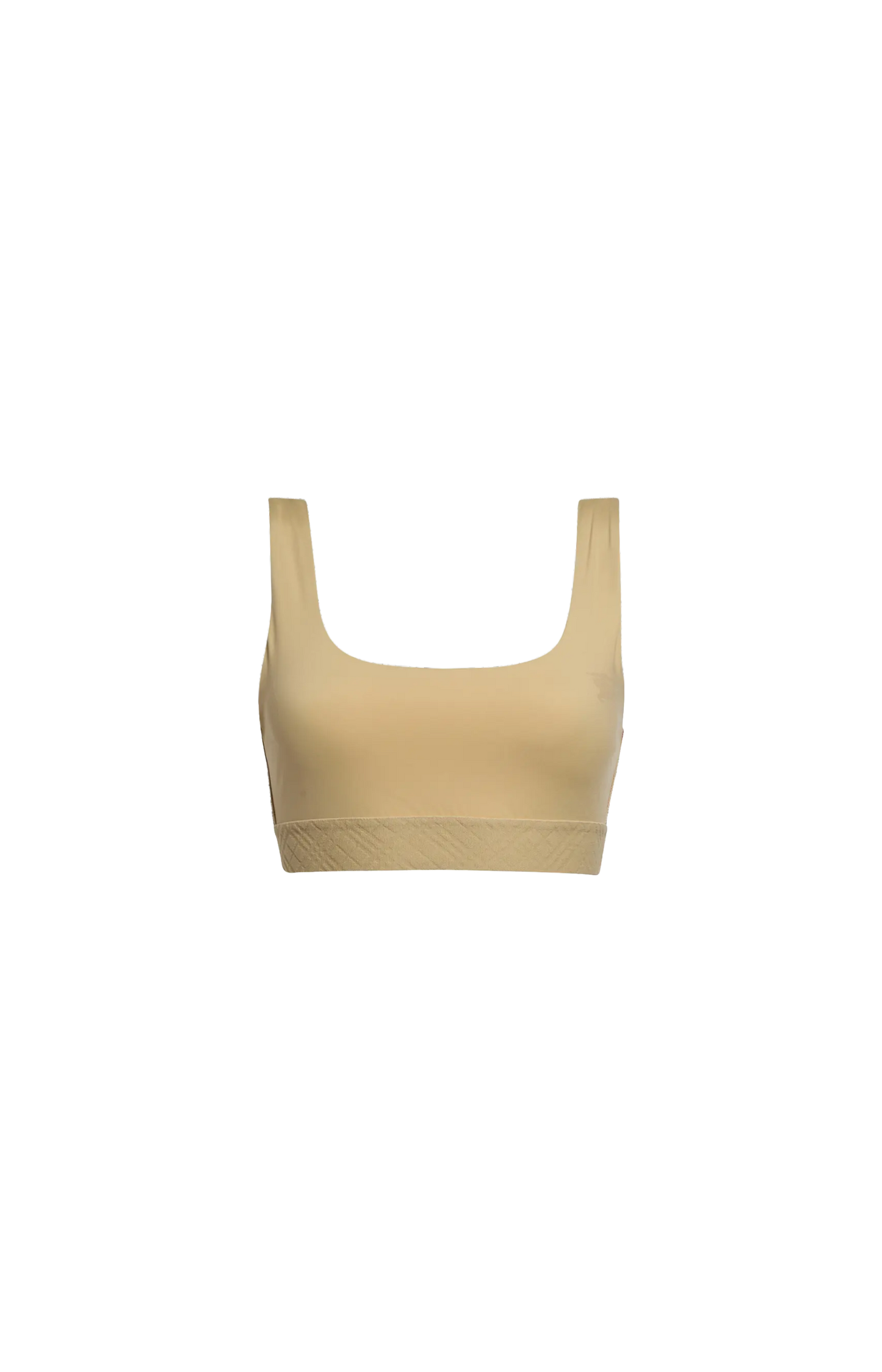 Check Trim Stretch Nylon Bra Top
